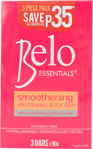 Belo Essentials Soap Smoothening Whitening Body Bar | 90g 3pcs