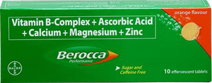 Berocca Multivitamins Vitamin B  Vitamin C Calcium Magnesium  Zinc | 10pcs