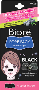 Biore Pore Pack Black Nose Strips For Women | 4pcs