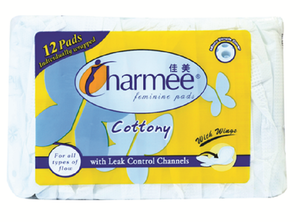 Charmee Feminine Pads All Flow Cottony Wing | 12pcs