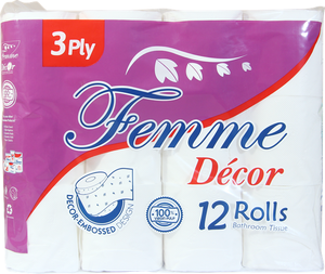 Femme Bathroom Tissue 3 ply | 150pulls 12pcs