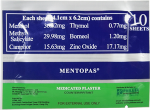 Mentopas Medicated Plaster | 10pcs