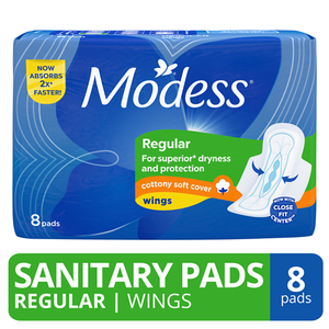 Modess Napkin Cottony Soft Maxi Wings | 8pcs