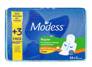 Modess Sanitary Napkin with Wings Cottony Soft Maxi | 29+3pcs