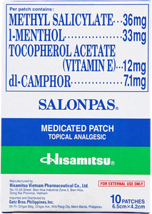 Salonpas Medicated Patch | 10pcs
