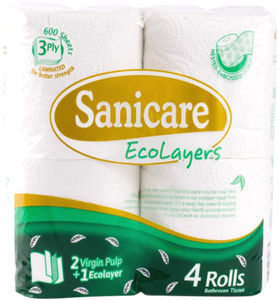 Sanicare Bathroom Tissue 3Ply | 200pulls 4pcs
