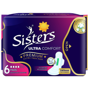 Sisters Napkin Cotton Ultrathin With Wings | 6pads