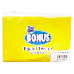 Sm Bonus Facial Tissue 3Ply 40 Pulls | 4pcs