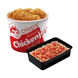 Family Super Meals B: 8pc Chickenjoy Bucket w/ Jolly Spaghetti Family Pan