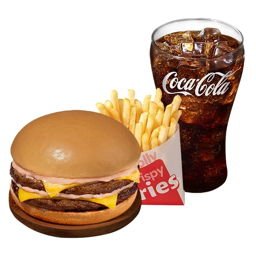 Double Original Cheesy Yumburger w/ Fries &amp; Drink