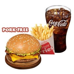 Amazing Aloha Champ Jr. w/o Bacon w/ Fries &amp; Drink