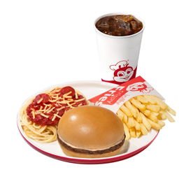 Yumburger, Half Jolly Spaghetti, Reg. Fries with Reg. Drink