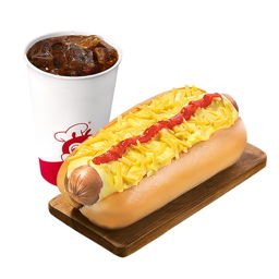 Cheesy Classic Jolly Hotdog w/ Drink