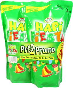 Hapi Fiesta Vegetable Oil 1L Duo Pack
