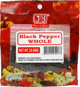 J&amp;Y Black  Pepper  Whole | 25g