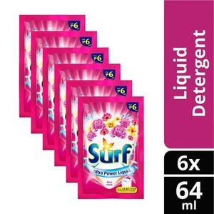 Surf Liquid Detergent Rose Fresh | 64ml 6pcs