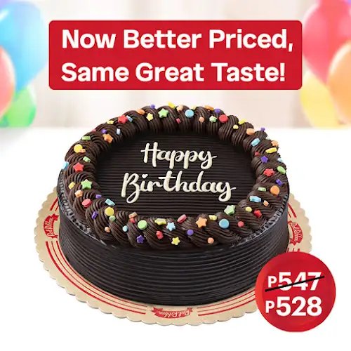 Round Chocolate Dedication Cake