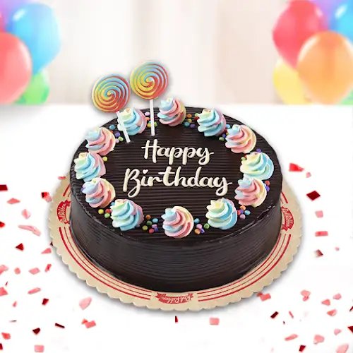 Round Rainbow Dedication Cake